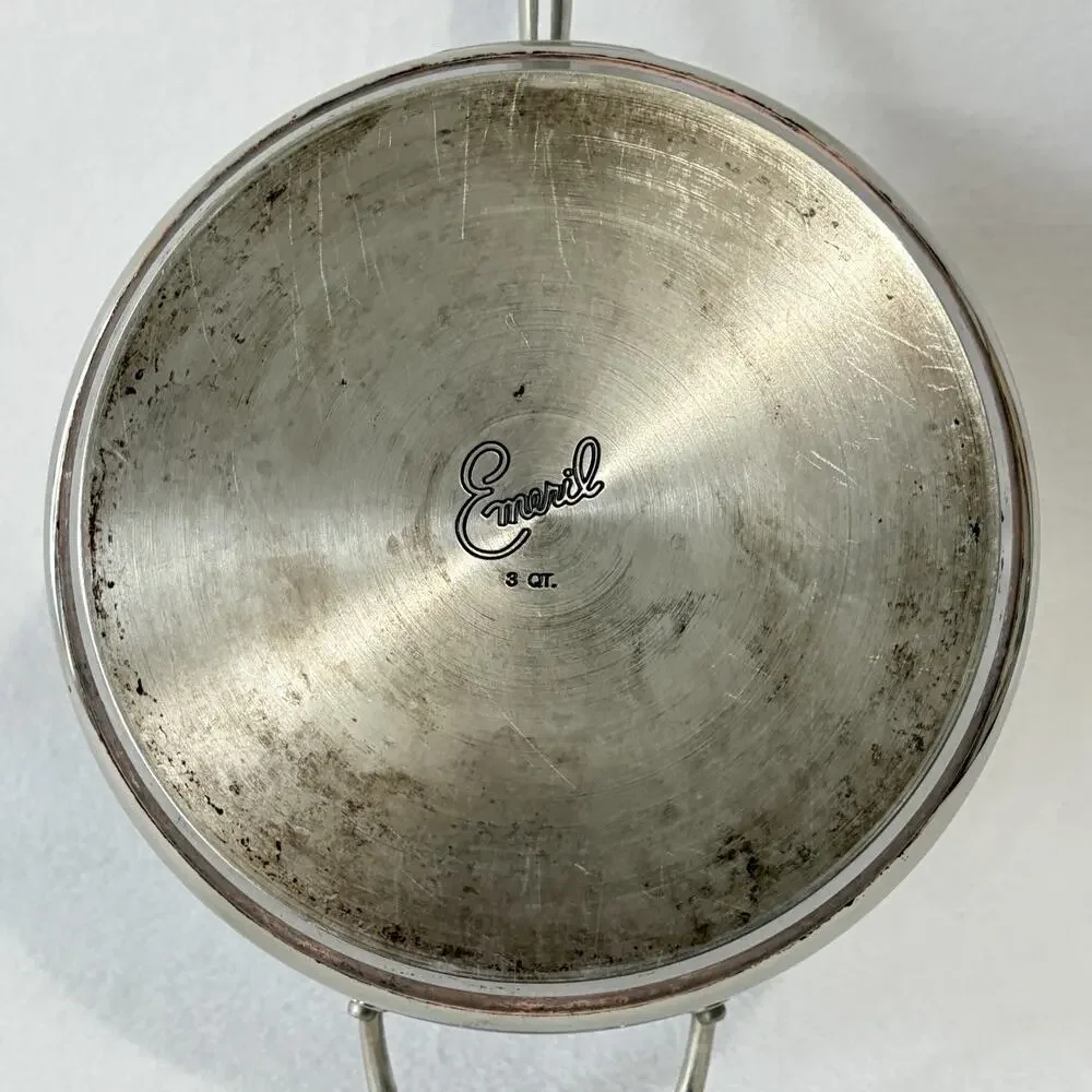 Emeril 3 Qt Sauté Fry Pan Copper Bottom Cooking Sauté Heavy Duty Professional ￼￼